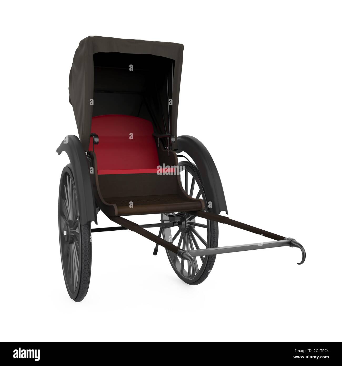 Antike Rickshaw Isoliert Stockfoto