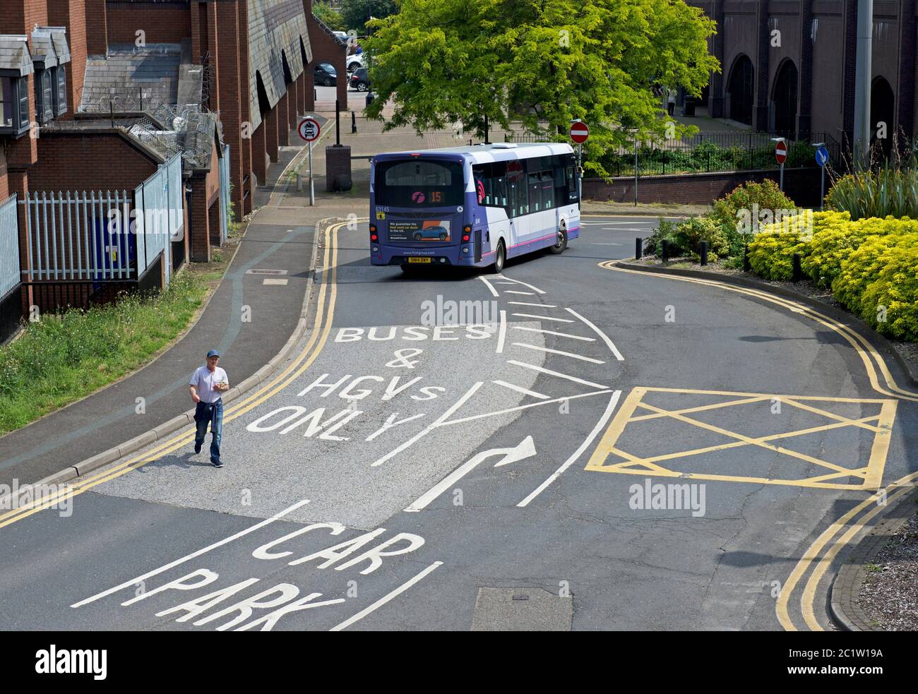 Kreuzung in Doncaster, South Yorkshire, England Stockfoto