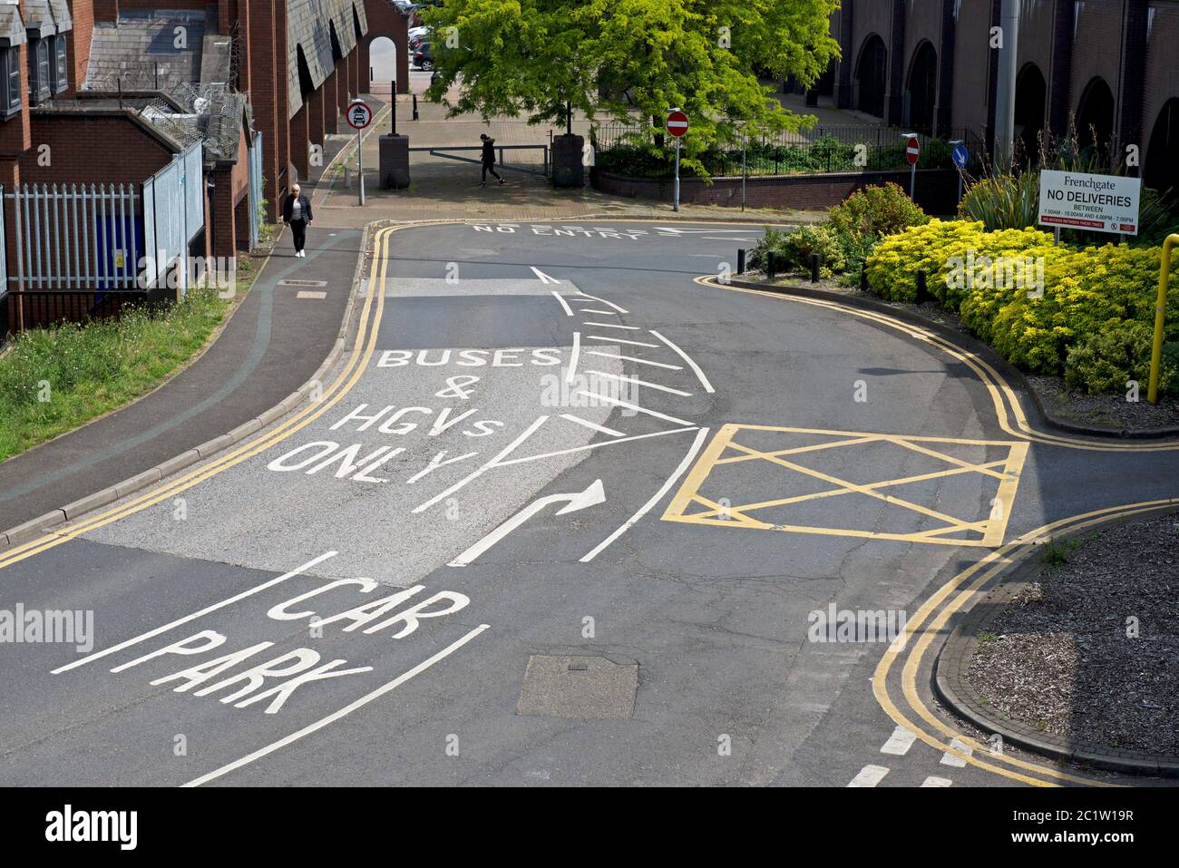 Kreuzung in Doncaster, South Yorkshire, England Stockfoto