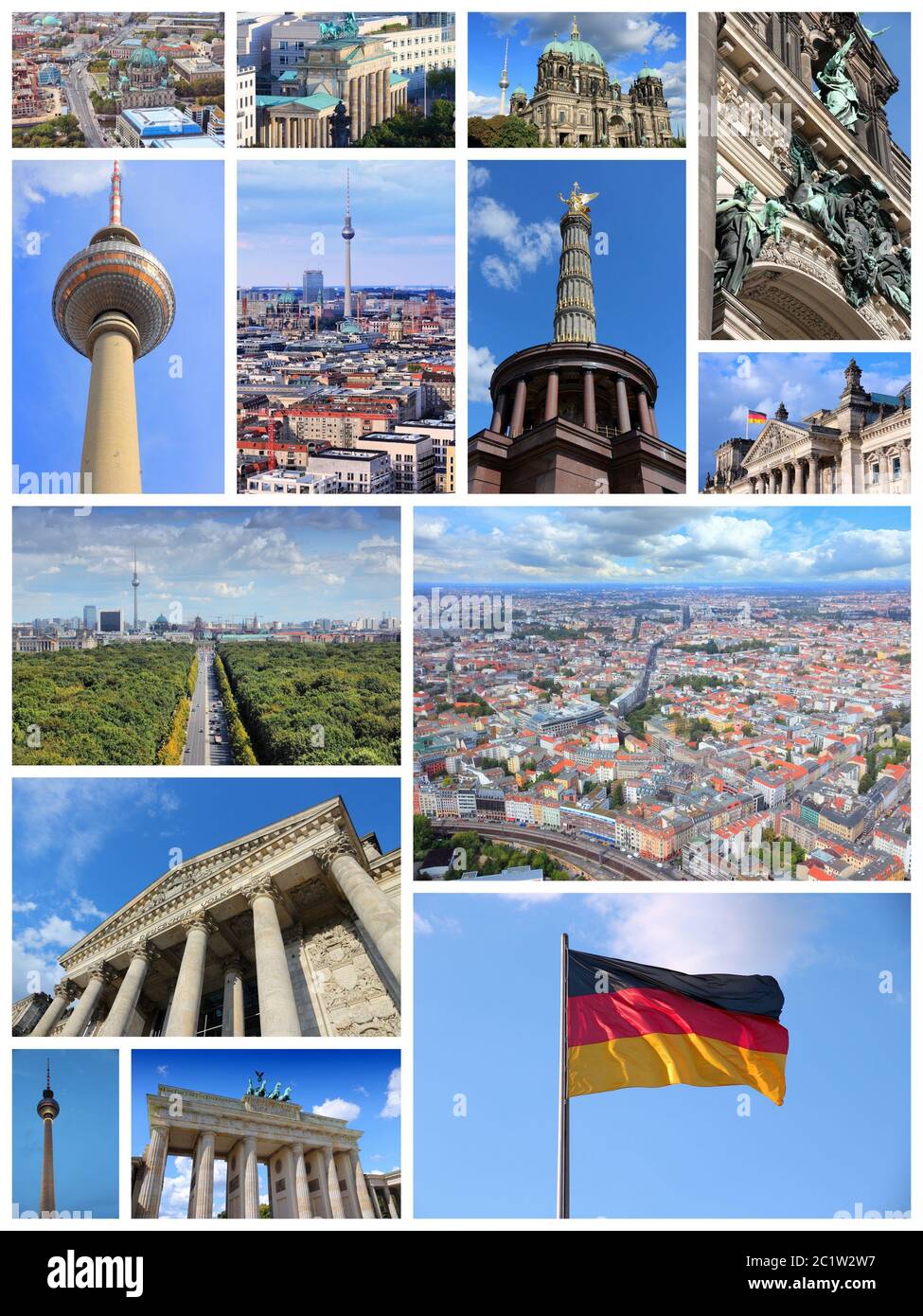 Berlin - Hauptstadt Deutschlands reisen Fotos Collage. Stockfoto