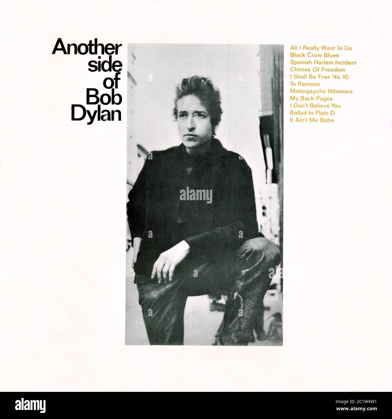 Bob Dylan - Original Vinyl Album Cover - eine andere Seite von Bob Dylan - 1964 Stockfoto