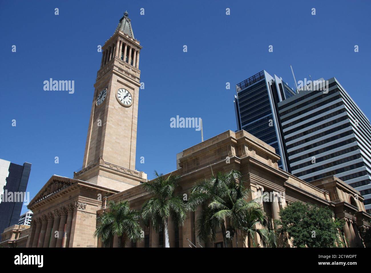 Brisbane City Hall - kommunales Regierungsgebäude in Australien. Stockfoto