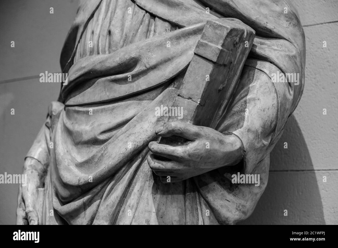 Steinerne statue Detail der menschlichen Hand Stockfoto