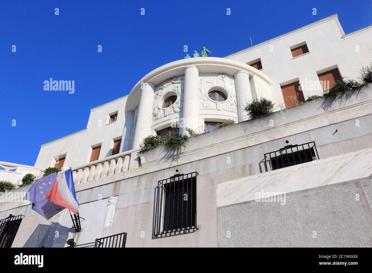 Französische Botschaft in Belgrad, Serbien. Auslandsvertretung. Stockfoto