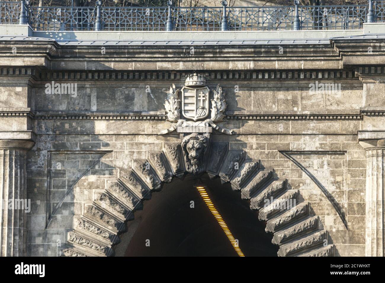 Adam Clark Tunnel unter dem Burgberg in Budapest Stockfoto