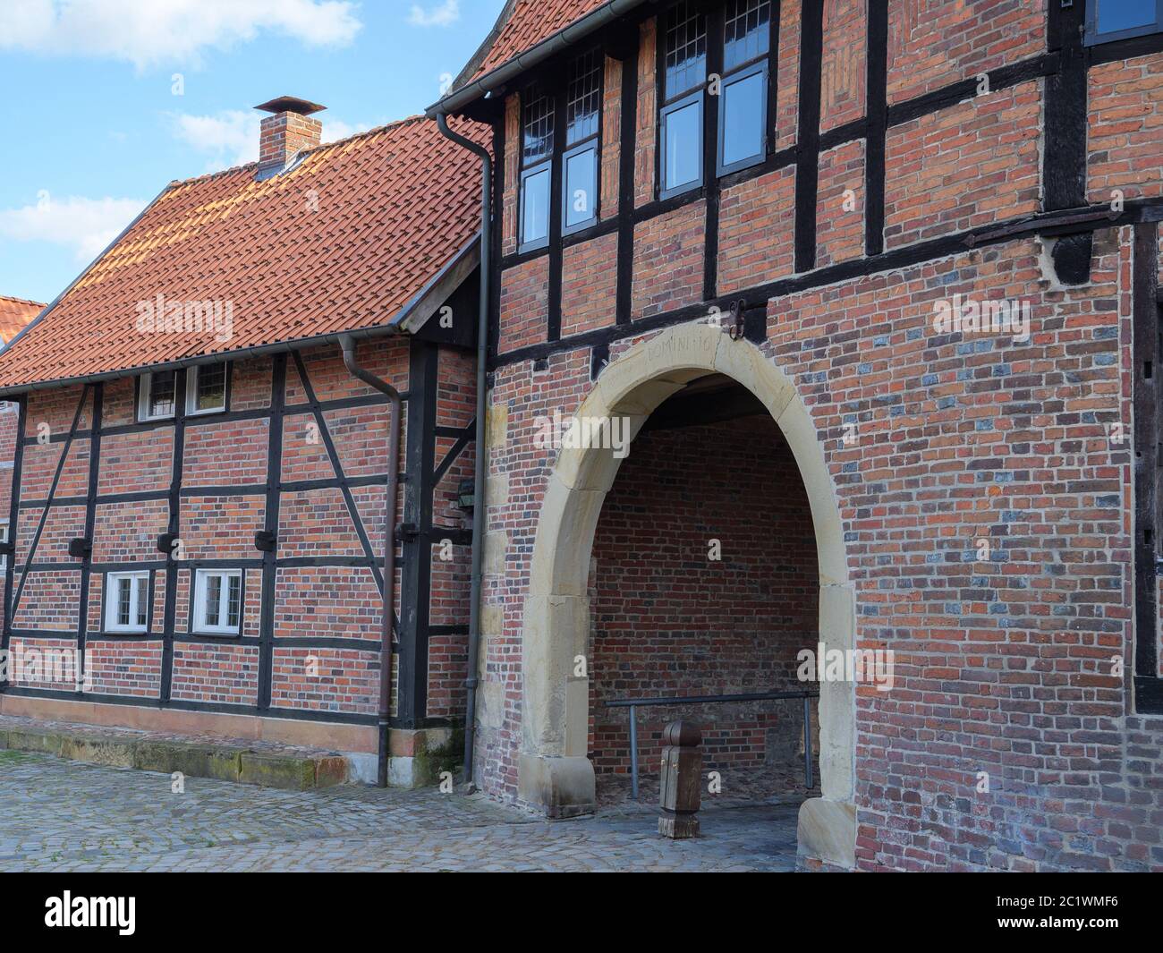 Kleines Dorf asbeck in deutschland Stockfoto