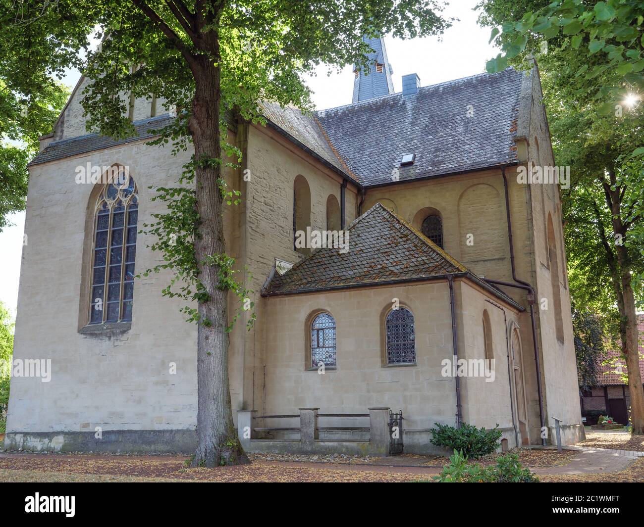 Kleines Dorf asbeck in deutschland Stockfoto