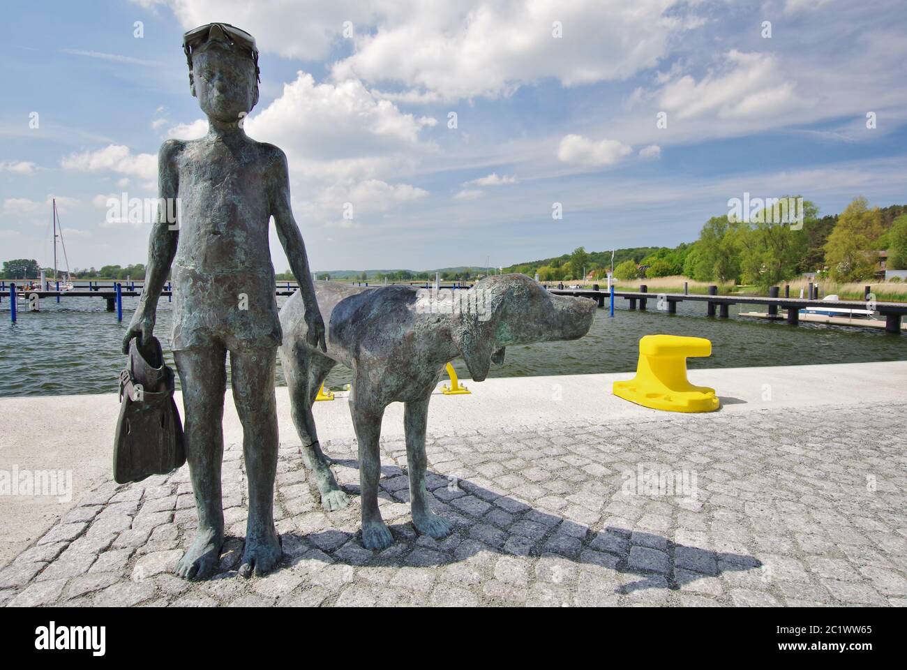 In der Marina von Sellin, MÃ¶nchgut, Insel RÃ¼gen, Deutschland, Westeuropa Stockfoto