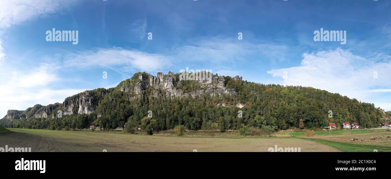 Das resort Rathen im Elbsandsteingebirge in der Sächsischen Schweiz Stockfoto