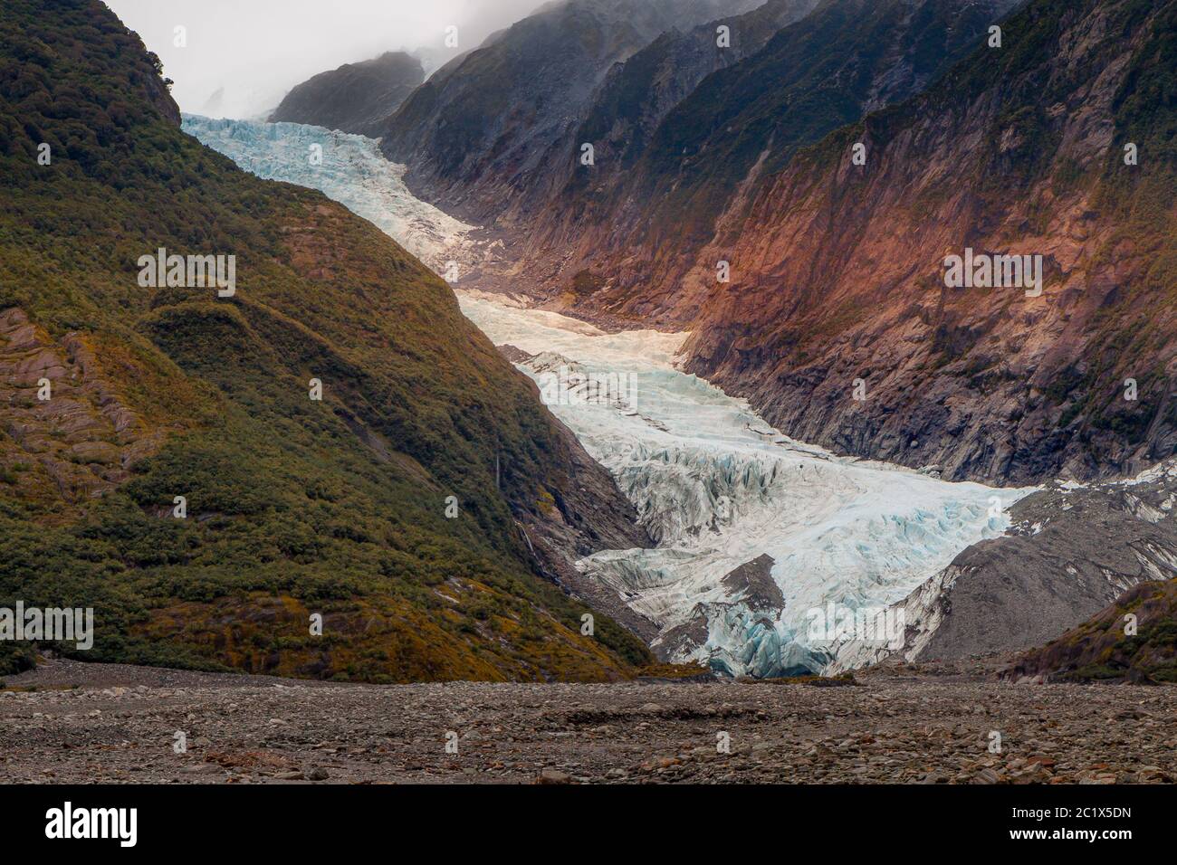 Franz Josef Gletscher; die Tränen von Hine Hukatere Stockfoto