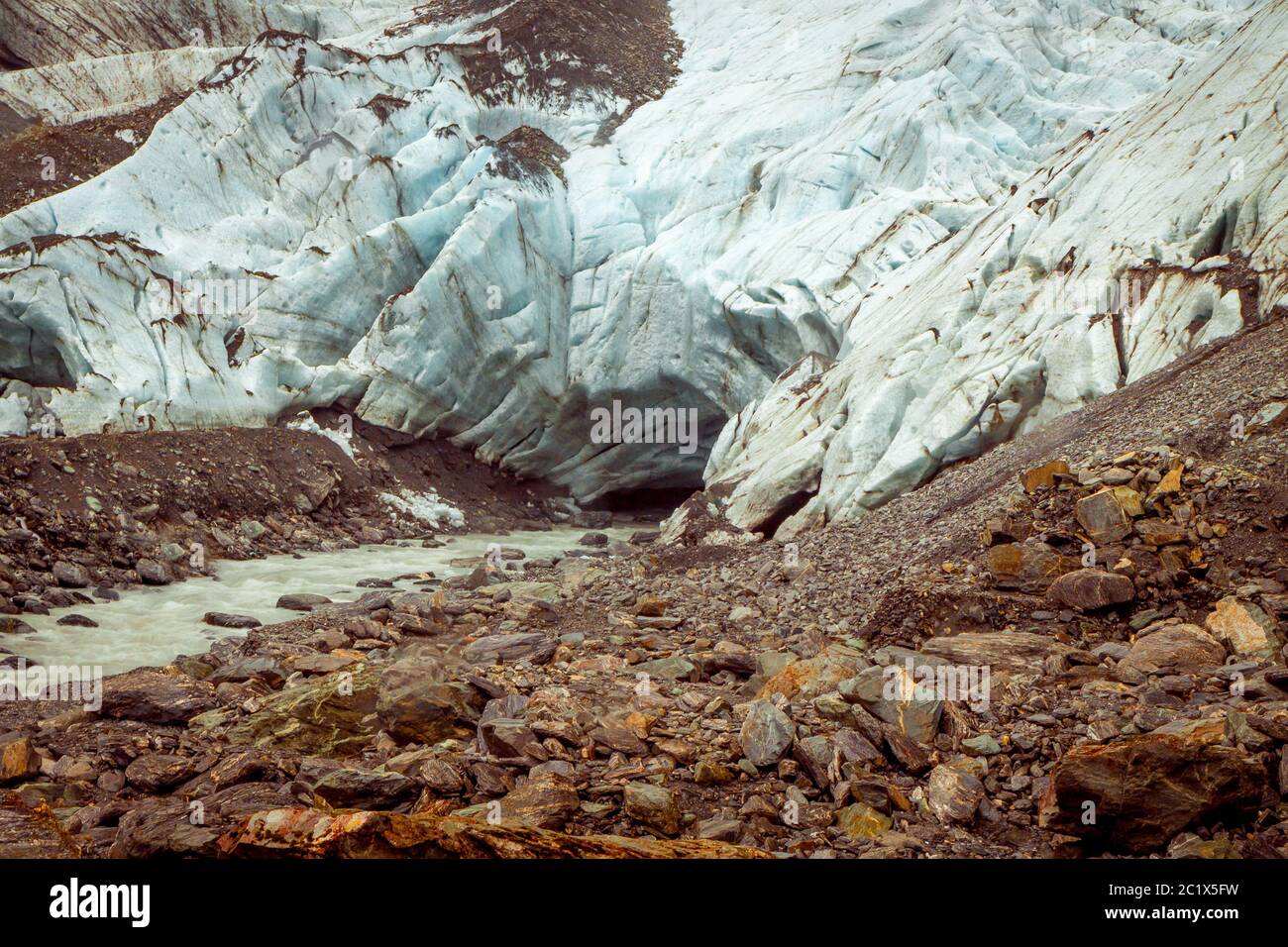 Franz Josef Gletscher; die Tränen von Hine Hukatere Stockfoto