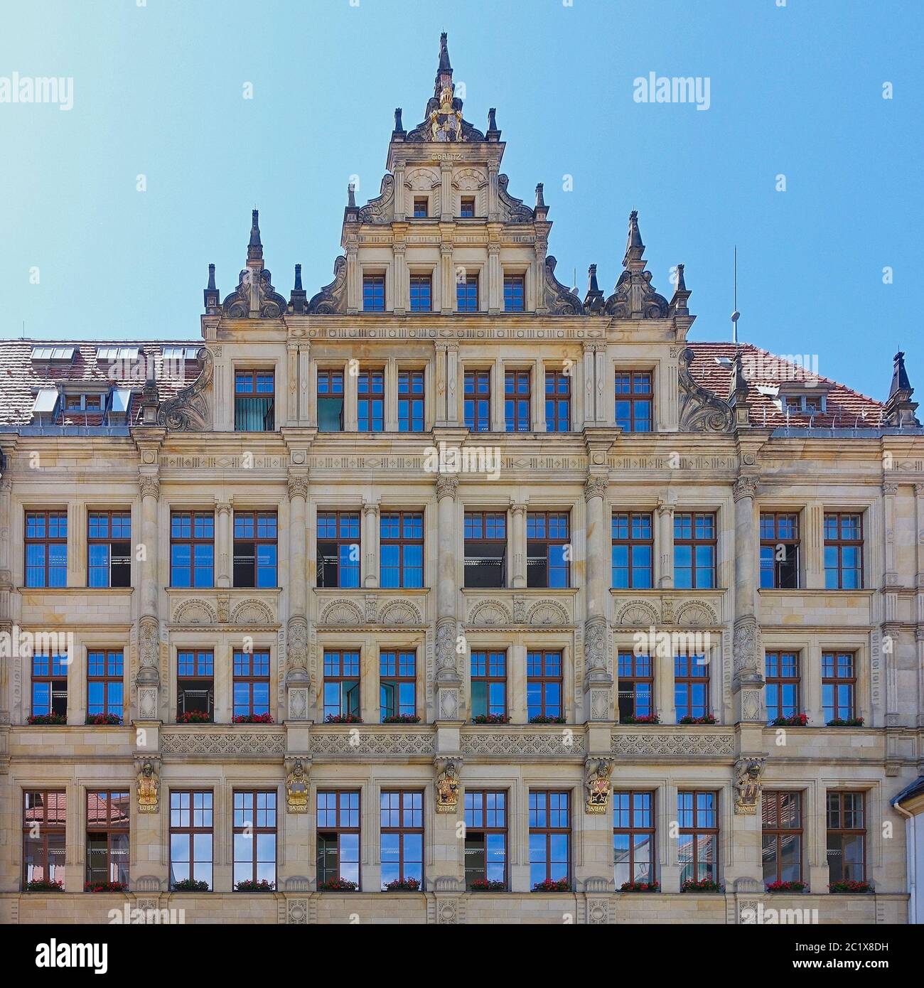 GÃ¶rlitz - Rathaus Stockfoto