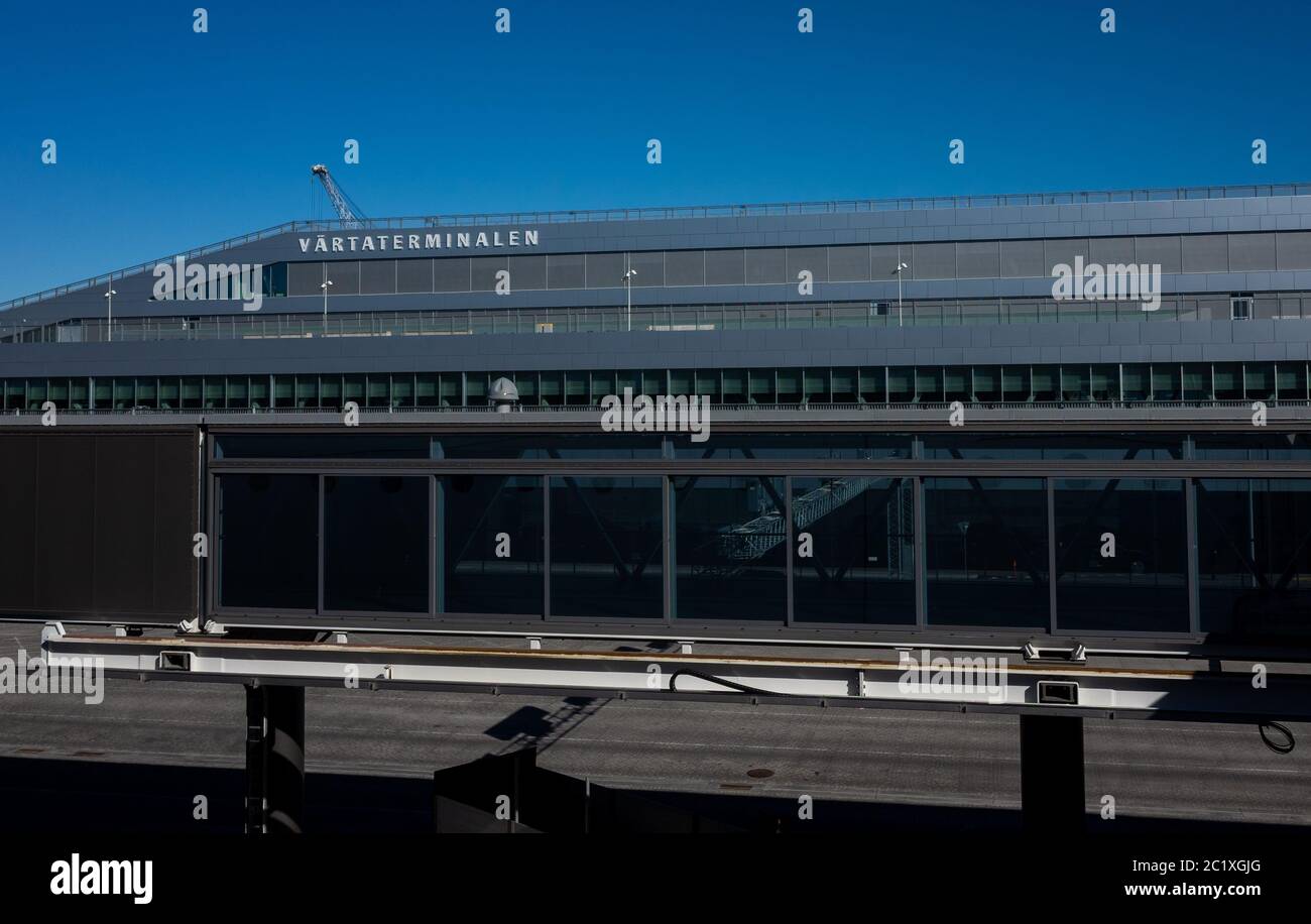 22. April 2019, Stockholm, Schweden. Passagierterminal im Hafen Vartahamnen in Stockholm. Stockfoto