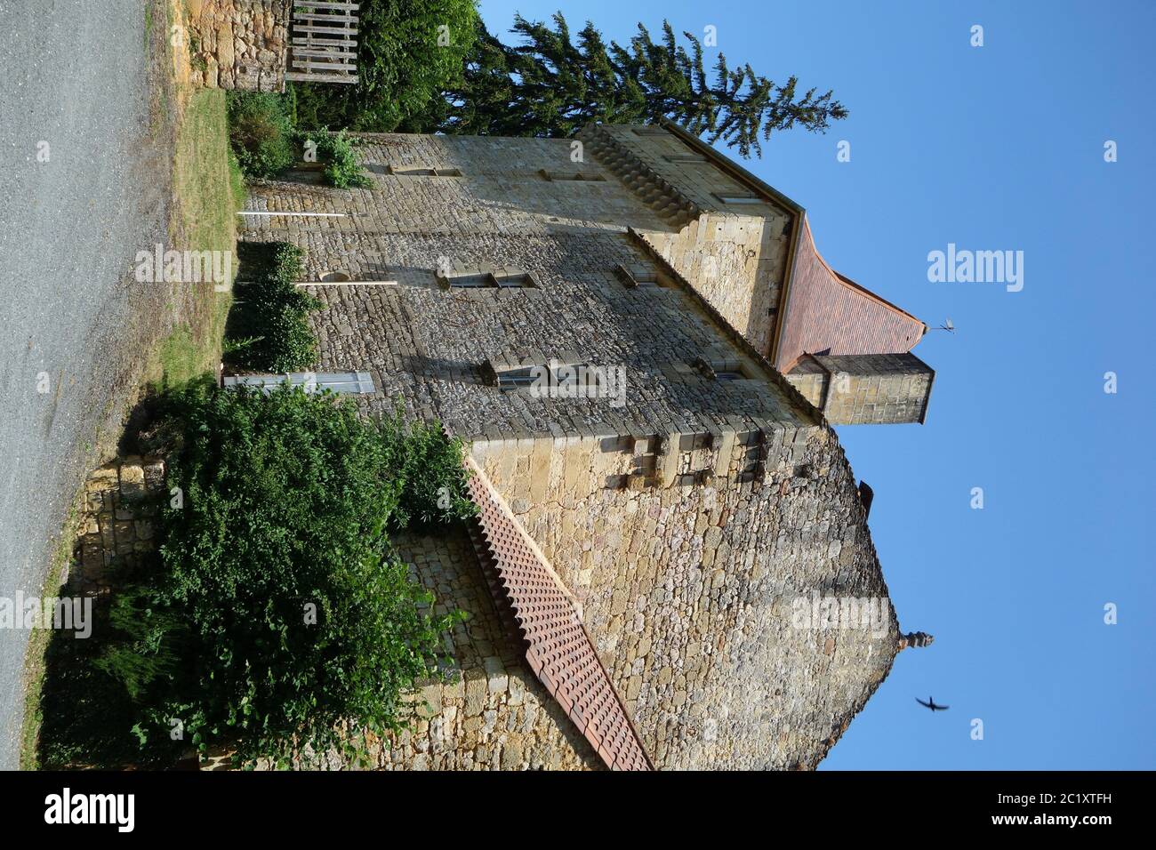 Schloss von Saint-Pompon in Frankreich Stockfoto