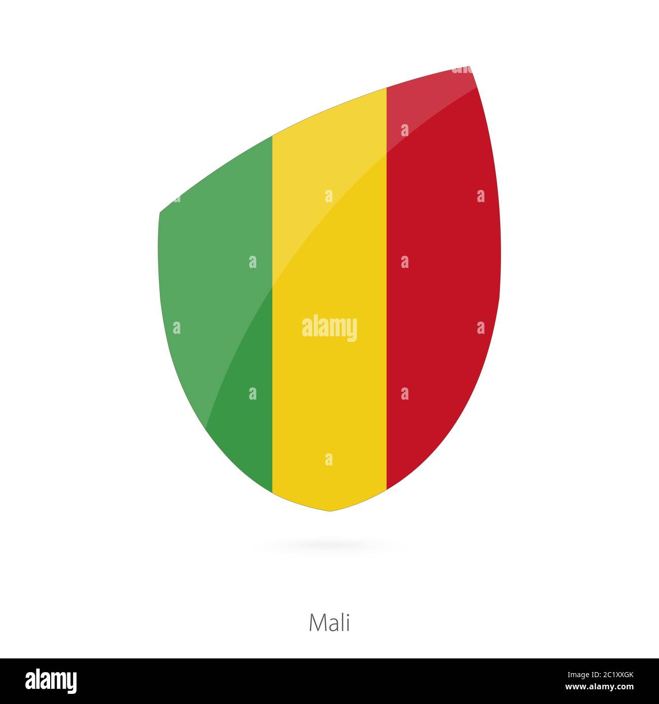 Flagge Malis. Mali Rugby Flagge. Vektorgrafik. Stock Vektor