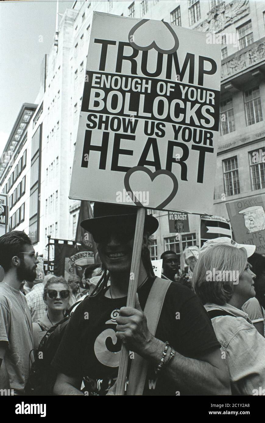 Anti-Trump-marsch, London, Großbritannien. Juli 2018 Stockfoto