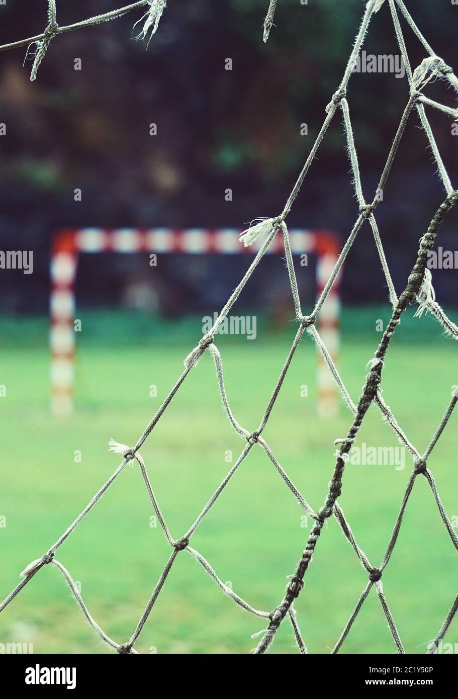 Fußball Fußball sport auf der Straße Stockfoto