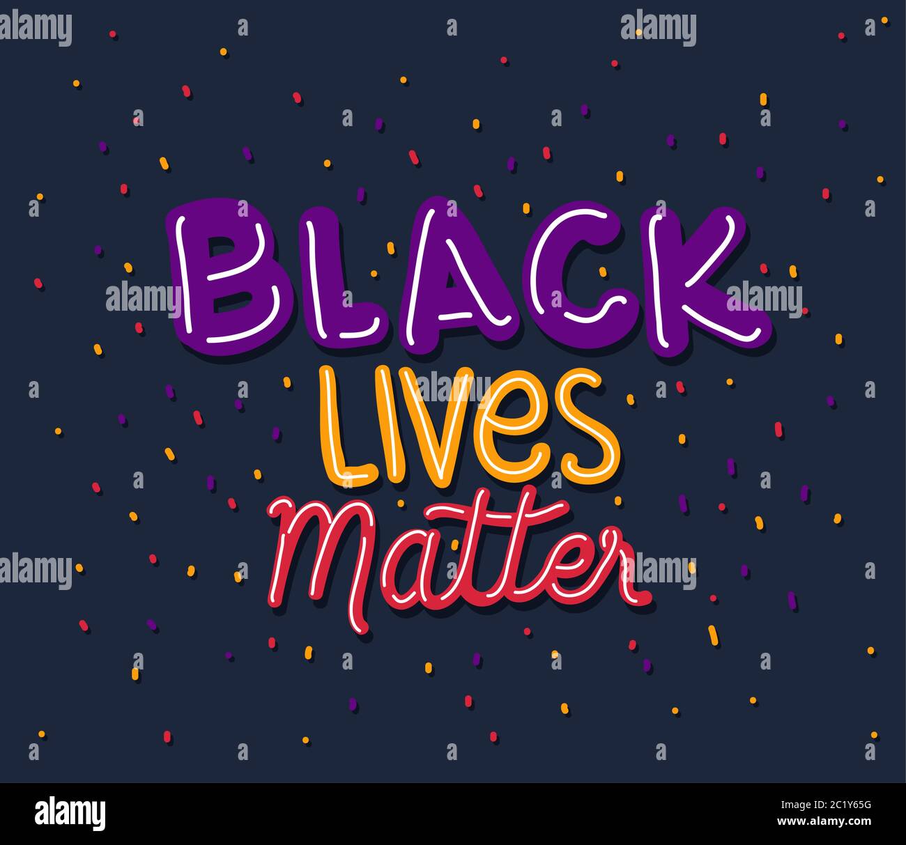 Black Lives Matter Text Design von Protest Gerechtigkeit und Rassismus Thema Vektor Illustration Stock Vektor
