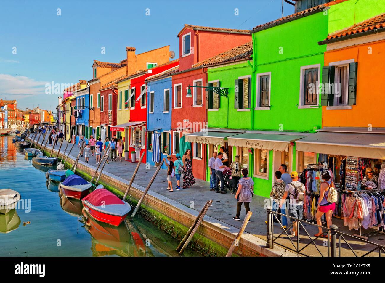 Burano Insel in der Lagune von Venedig, Venedig, Italien. Stockfoto