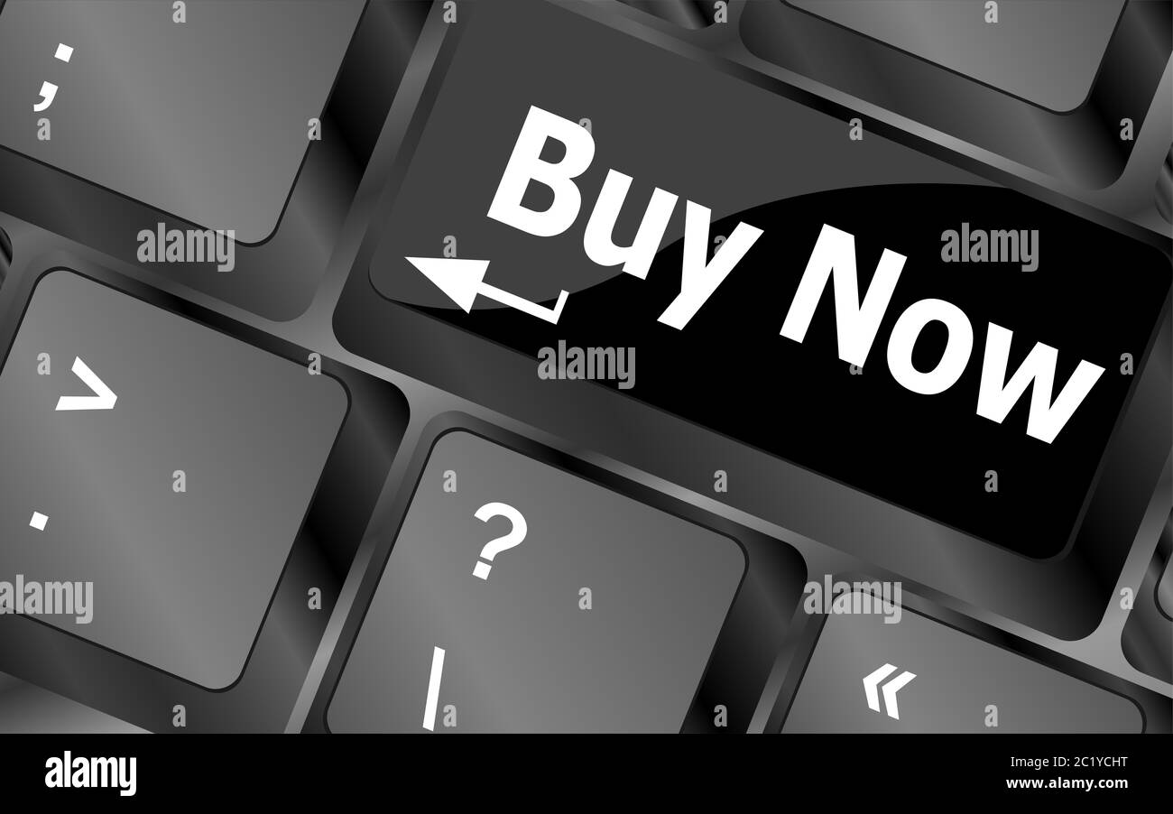 Computer-Tastatur kaufen jetzt Icon - Geschäftskonzept Stockfoto