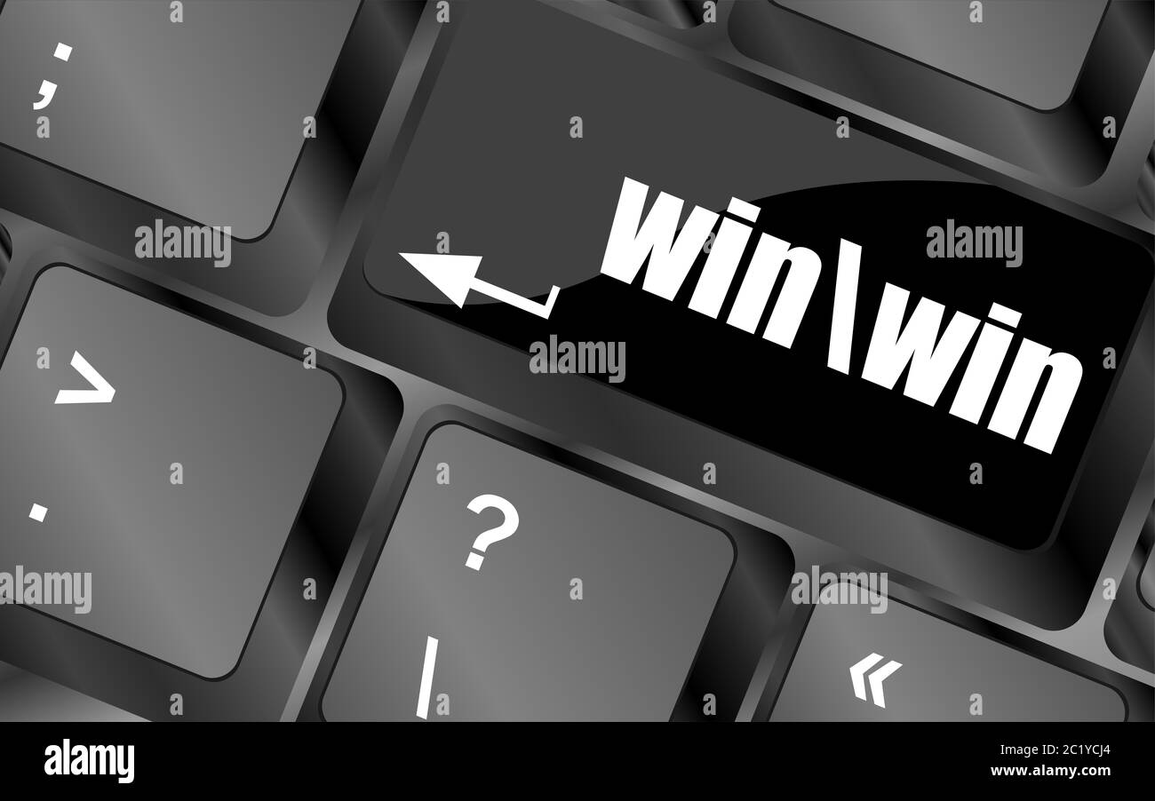 Win-Taste auf der Tastatur des Computers Stockfoto
