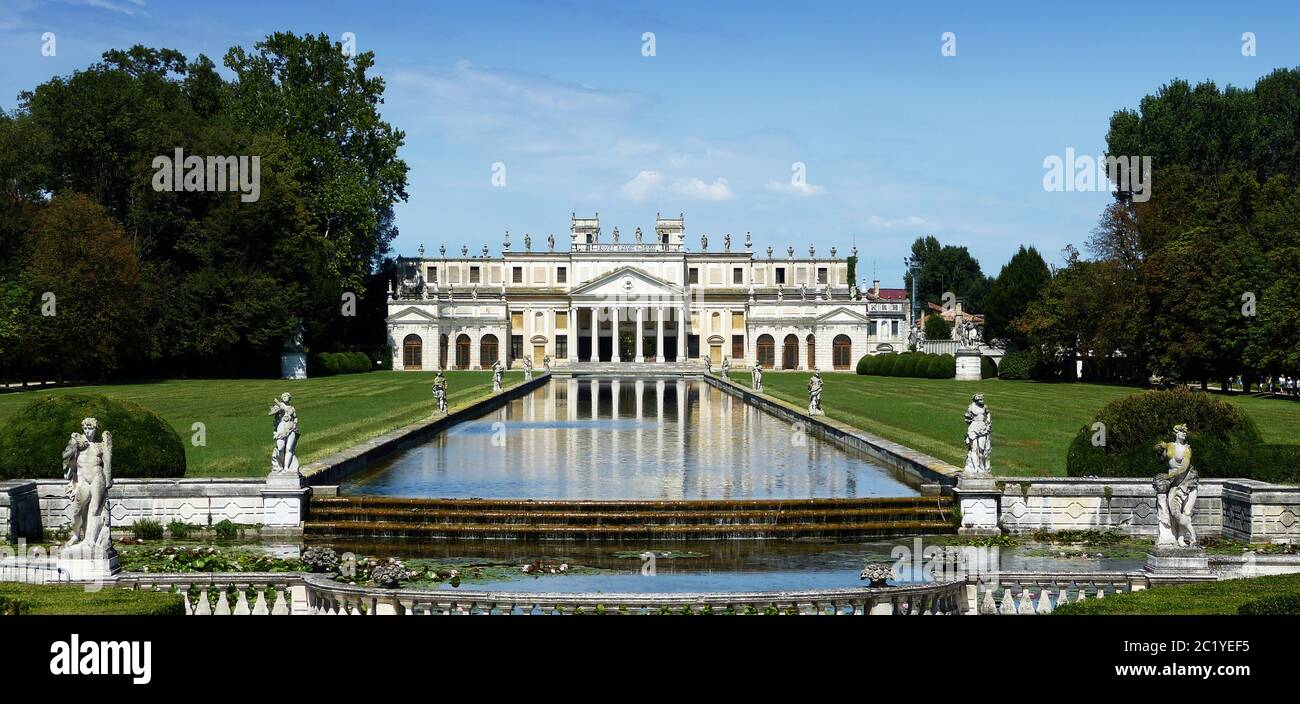 Villa Pisani, eine der berühmtesten venezianischen Villen in Norditalien. Stockfoto