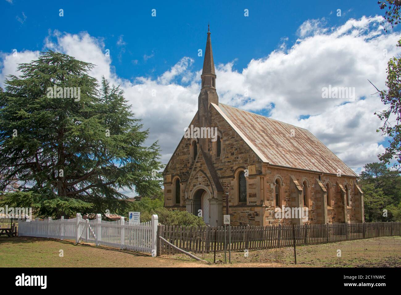Presbyterian Church Tambaroora Street Hill End NSW Australien Stockfoto