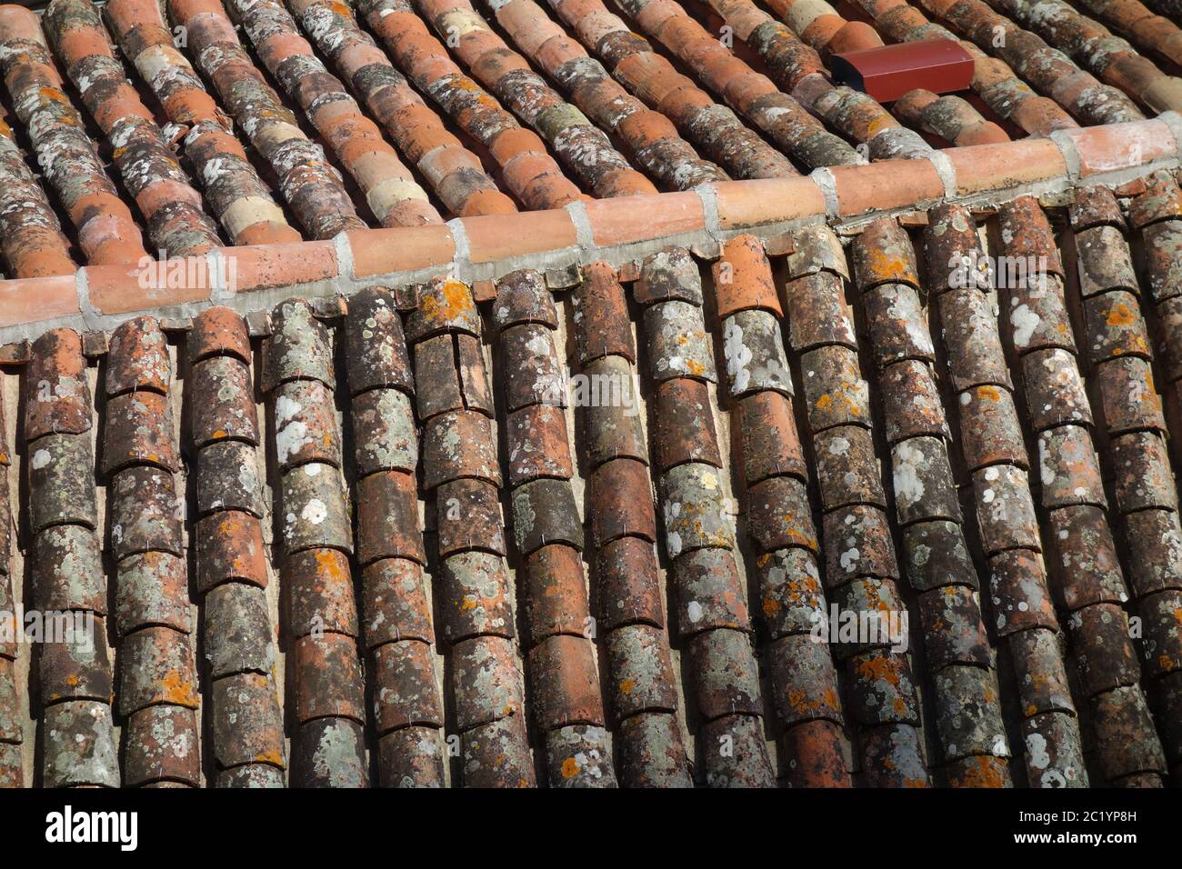 Saddleback Dach in Rocadamour Frankreich Stockfoto Saddleback Dach in Rocadamour Frankreich Stockfoto