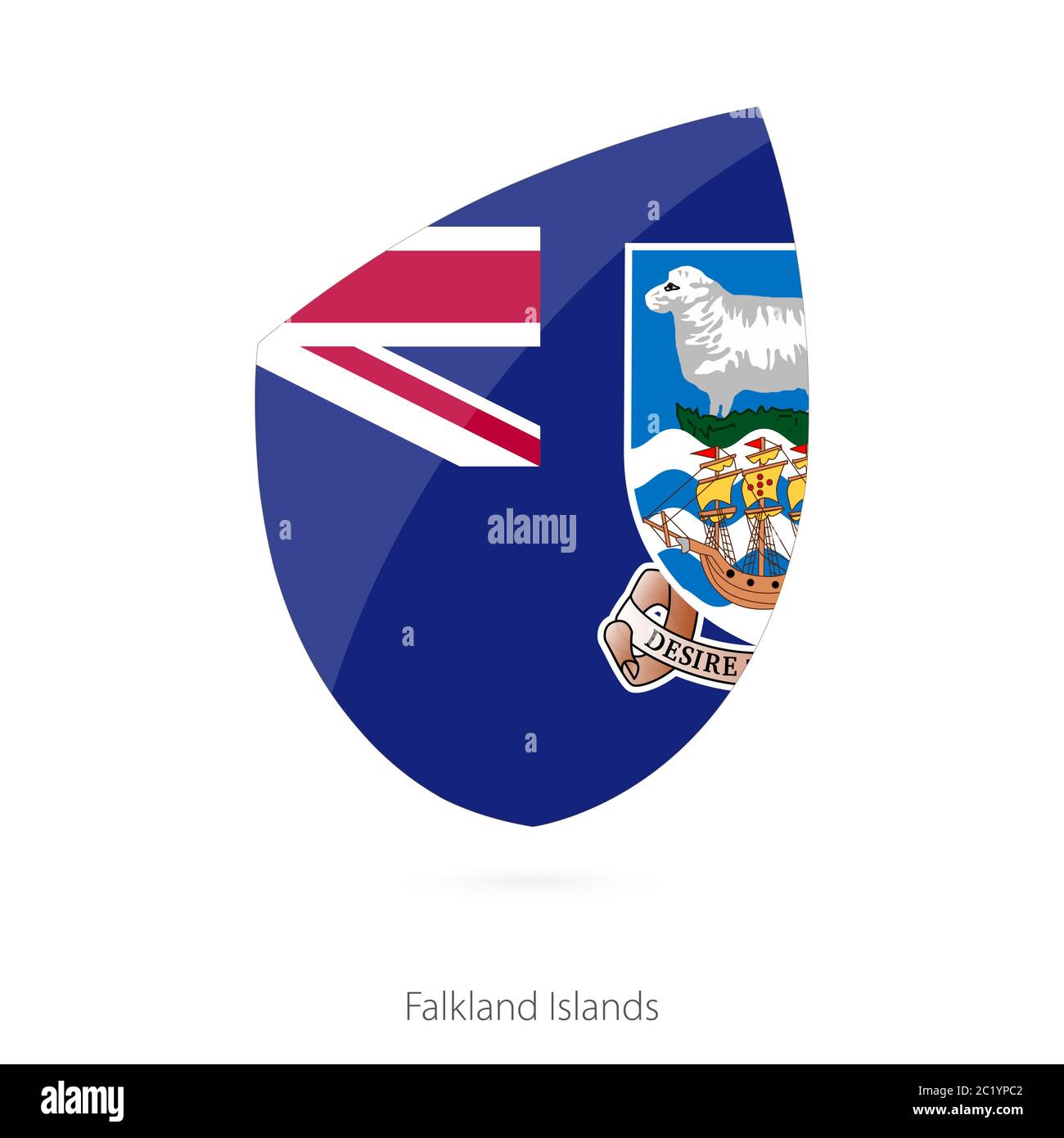 Flagge der Falklandinseln. Vektorgrafik. Stock Vektor