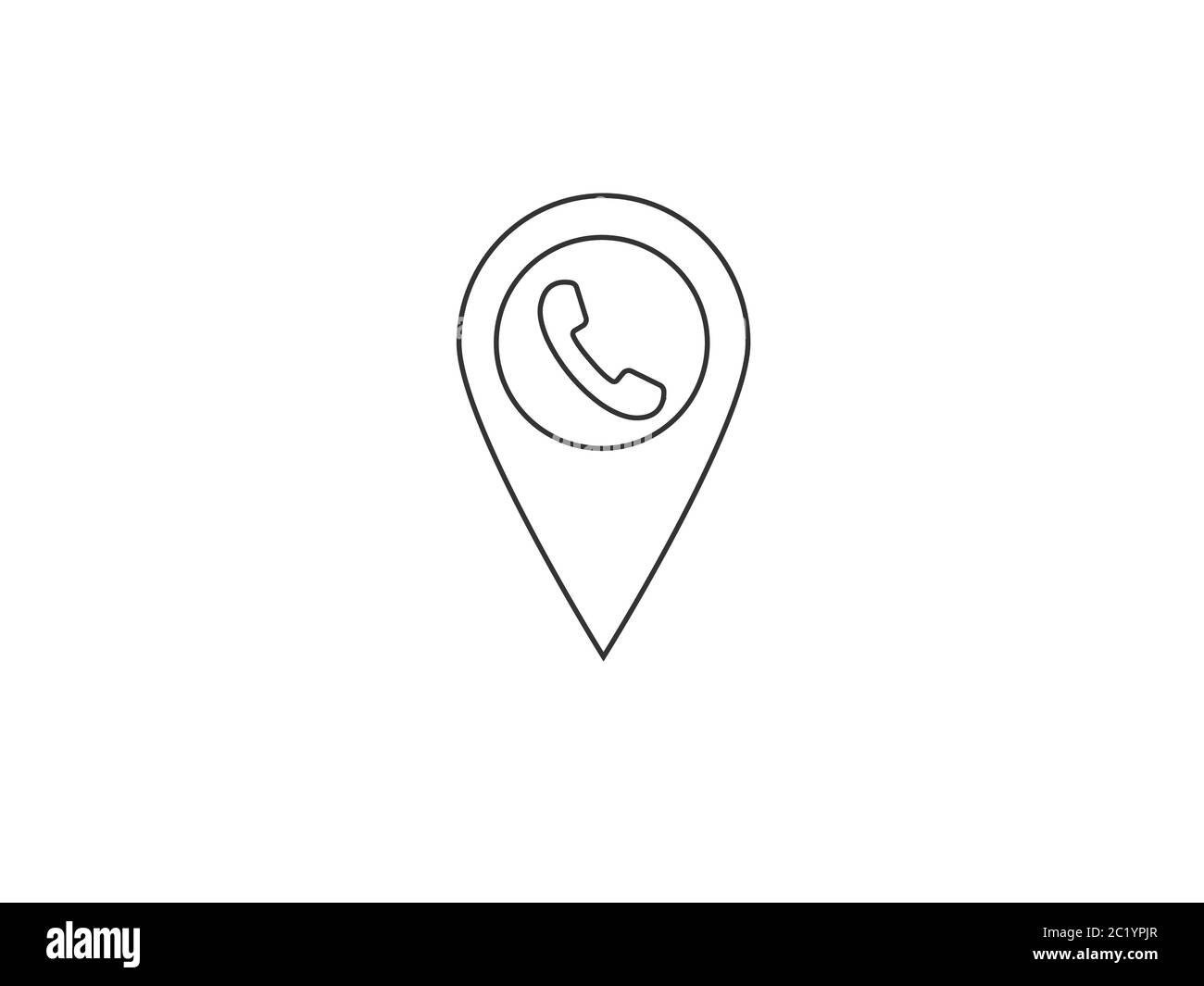 Symbol für Telefonposition. Vektorgrafik, flache Ausführung. Stock Vektor