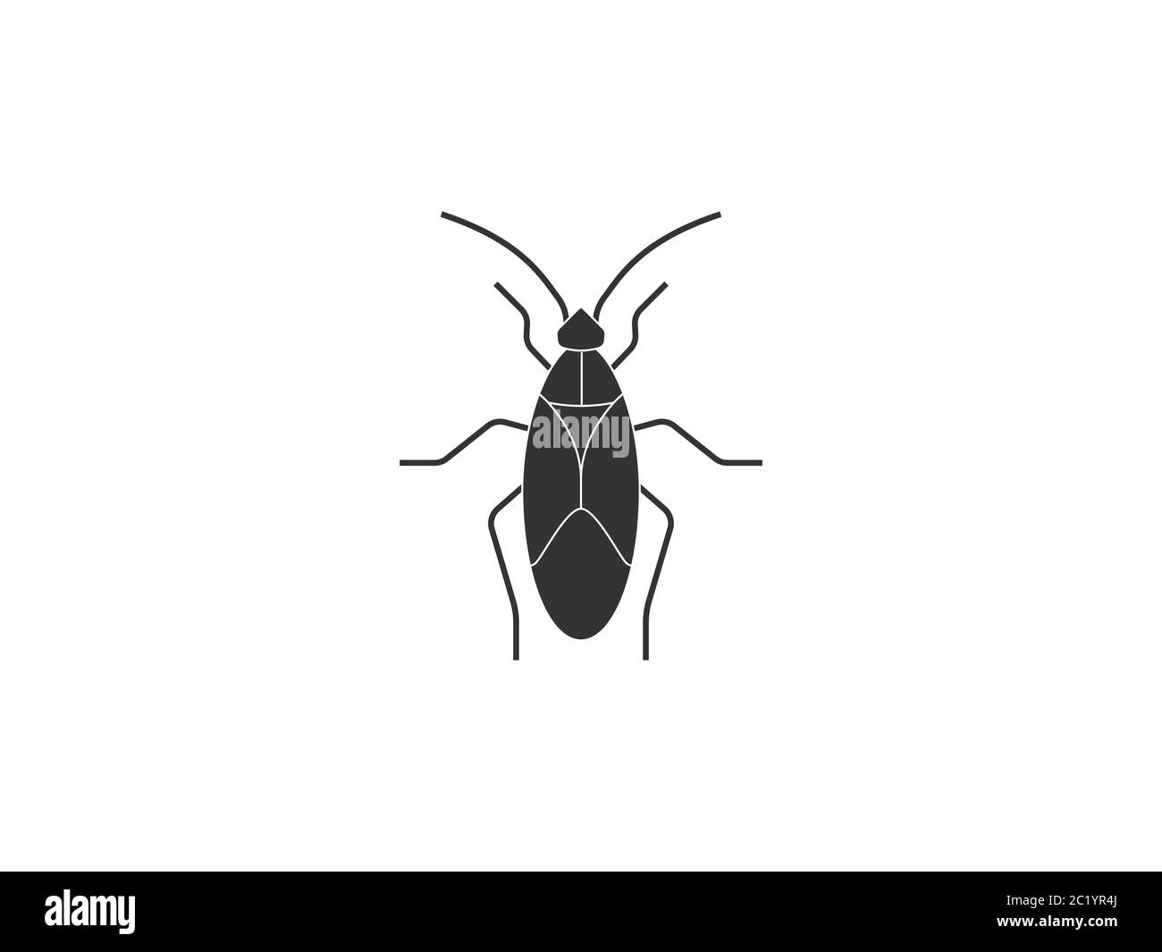 Symbol für Tier, Käfer, Insekten. Vektorgrafik, flaches Design. Stock Vektor