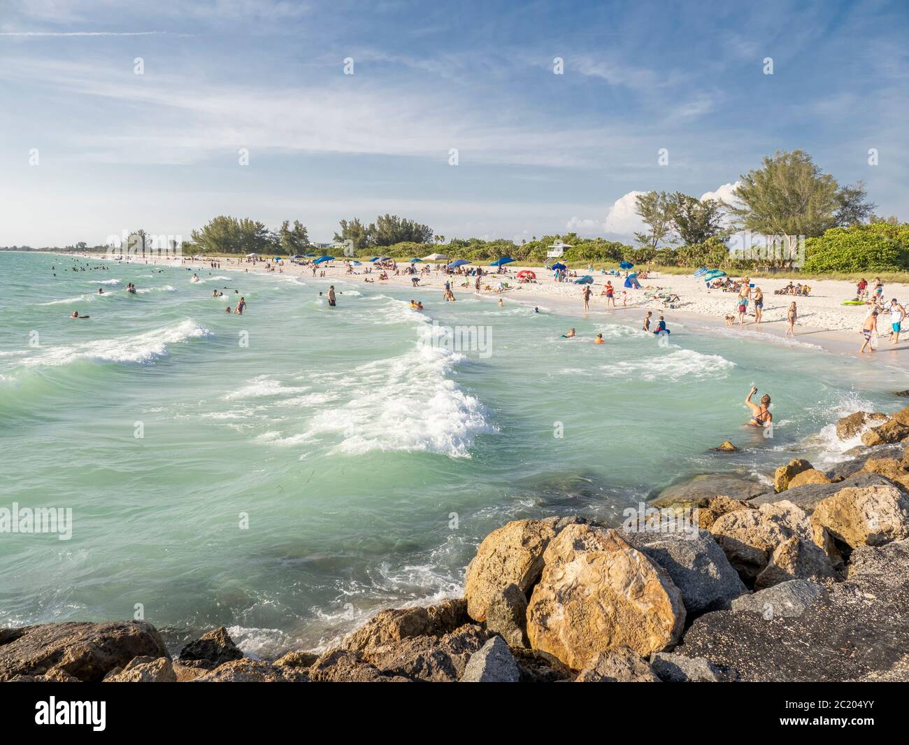 North Jetty Beach am Golf von Mexiko in Nokomis Florida USA Stockfoto