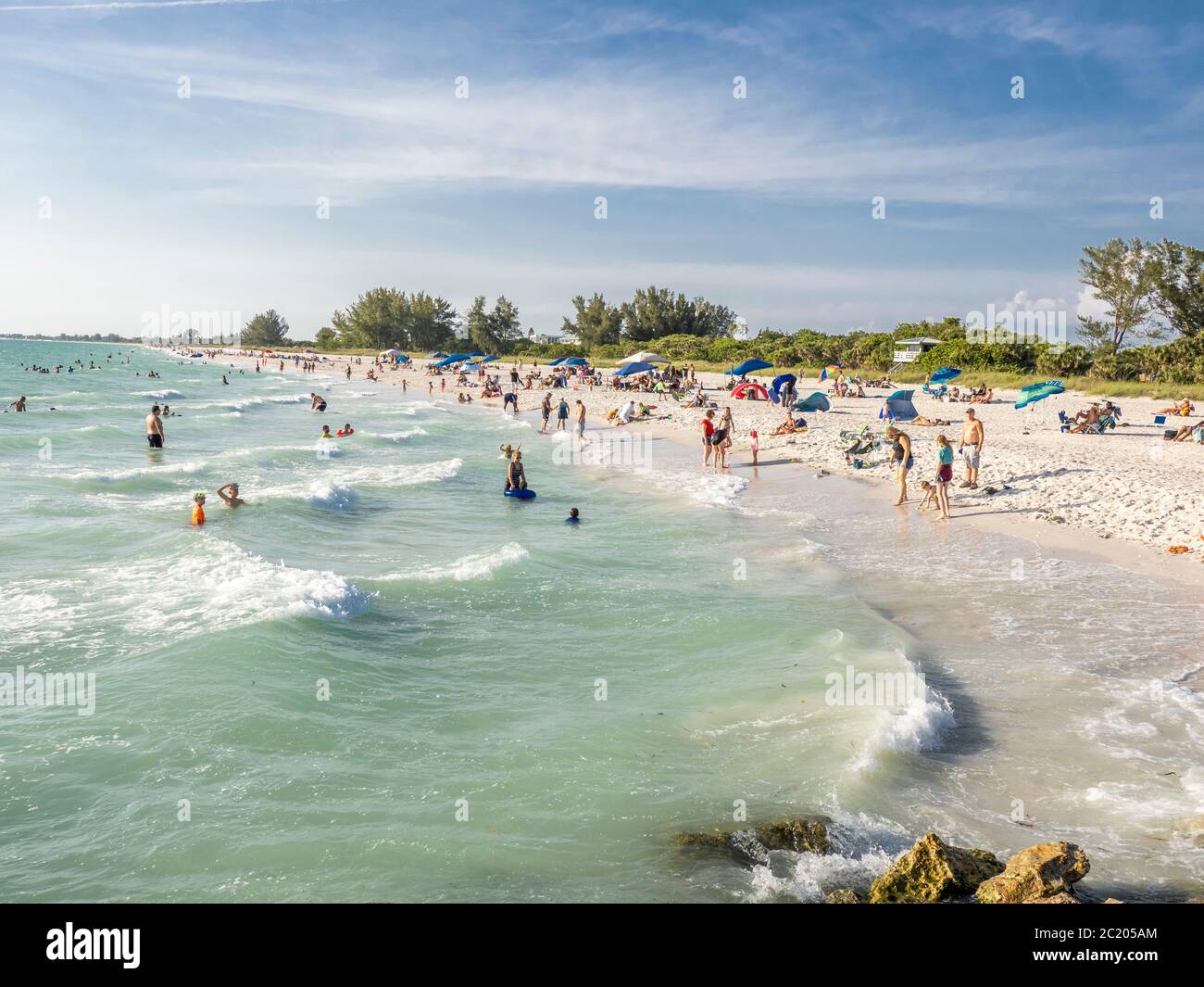 North Jetty Beach am Golf von Mexiko in Nokomis Florida USA Stockfoto