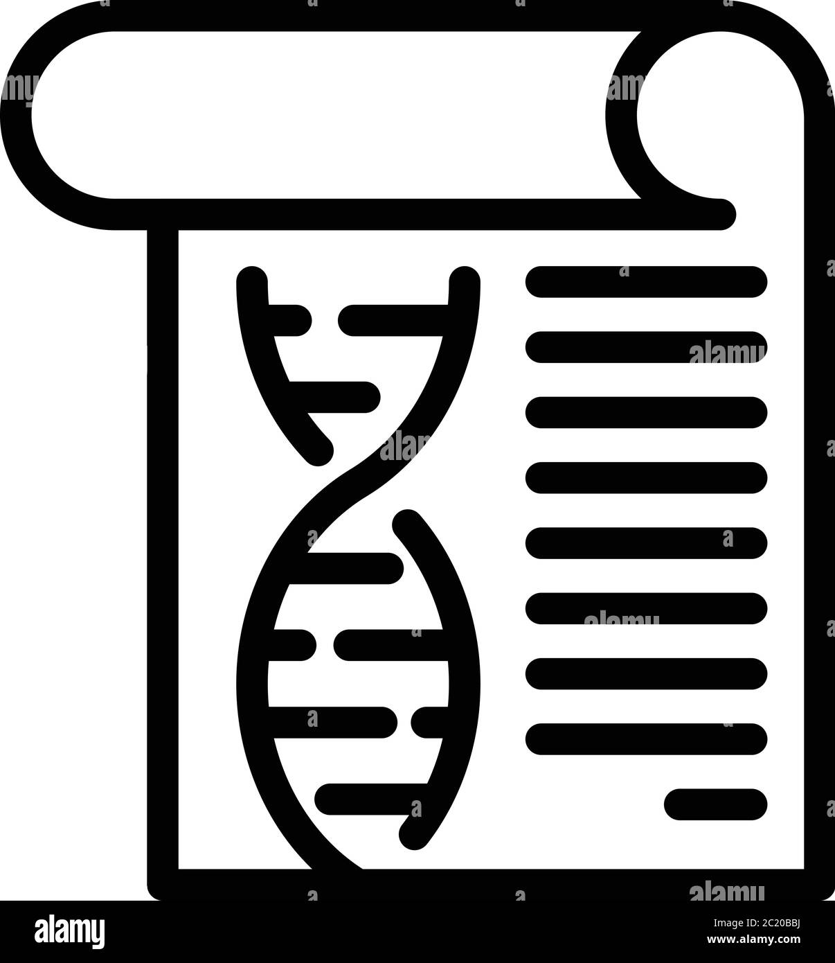 DNA-Berichtssymbol, Gliederungssymbol Stock Vektor