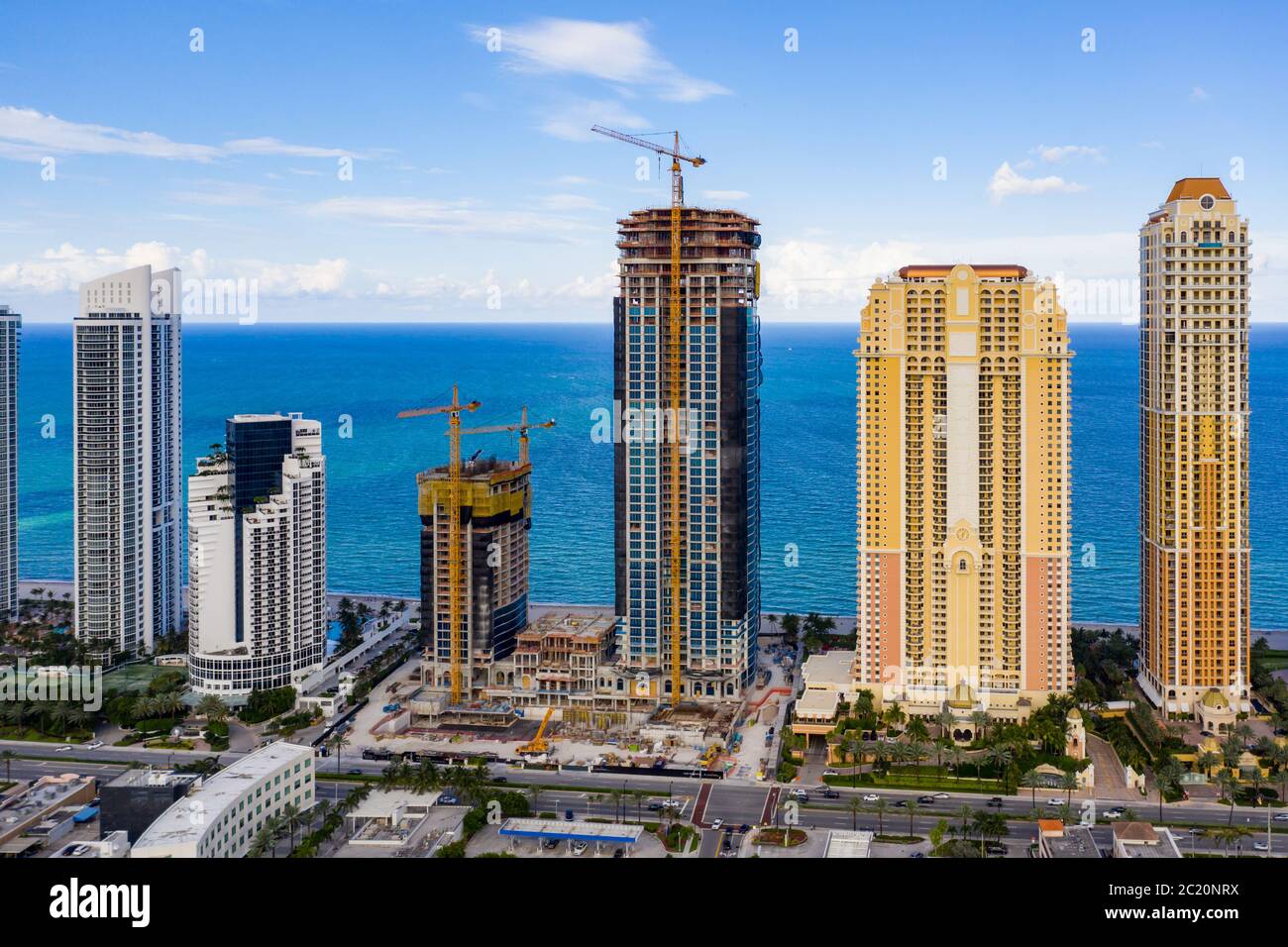 Grundstücke am Acqualina Sunny Isles Beach Phase zwei Bau Stockfoto