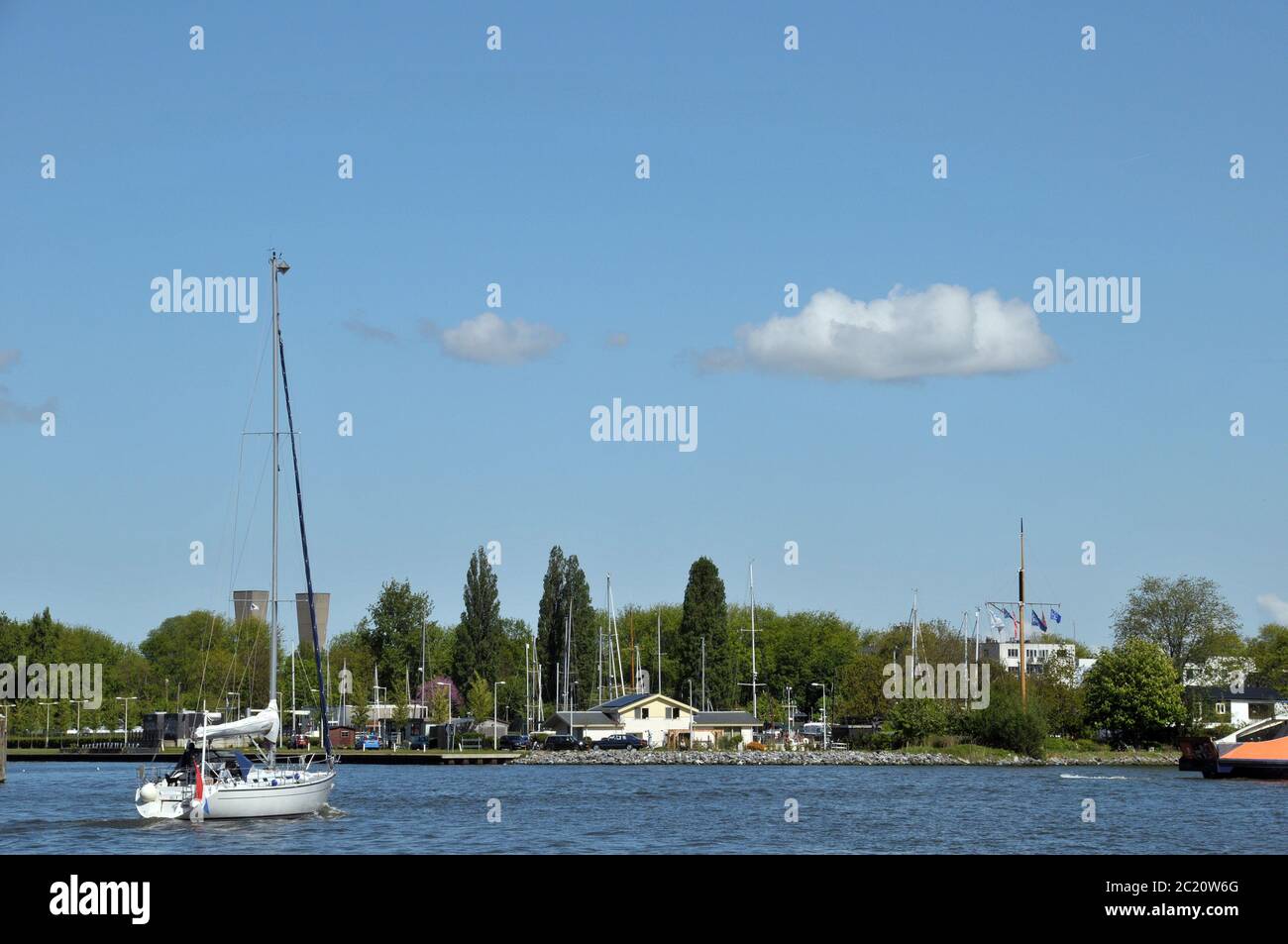 Het IJ in Amsterdam Stockfoto