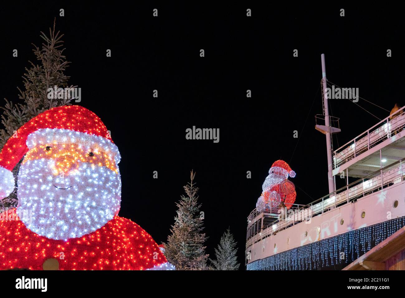 Le barcares Dorf de noel in Frankreich. Stockfoto