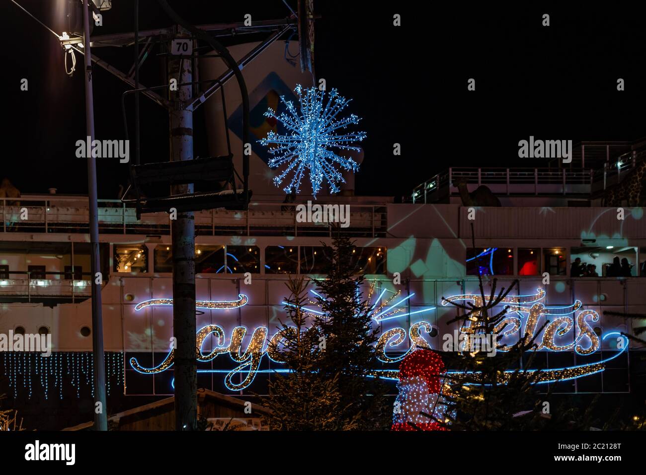 Le barcares Dorf de noel in Frankreich. Stockfoto