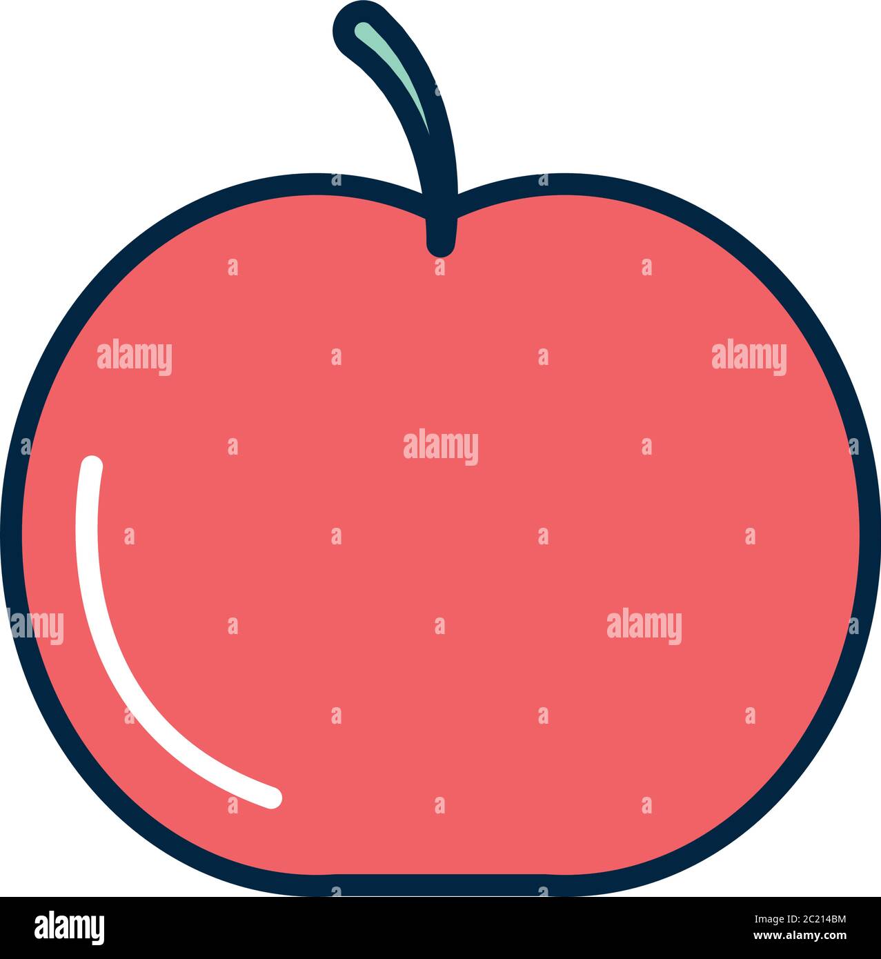 Apple Fruit Icon Over White Stockfotos Und Bilder Kaufen Alamy