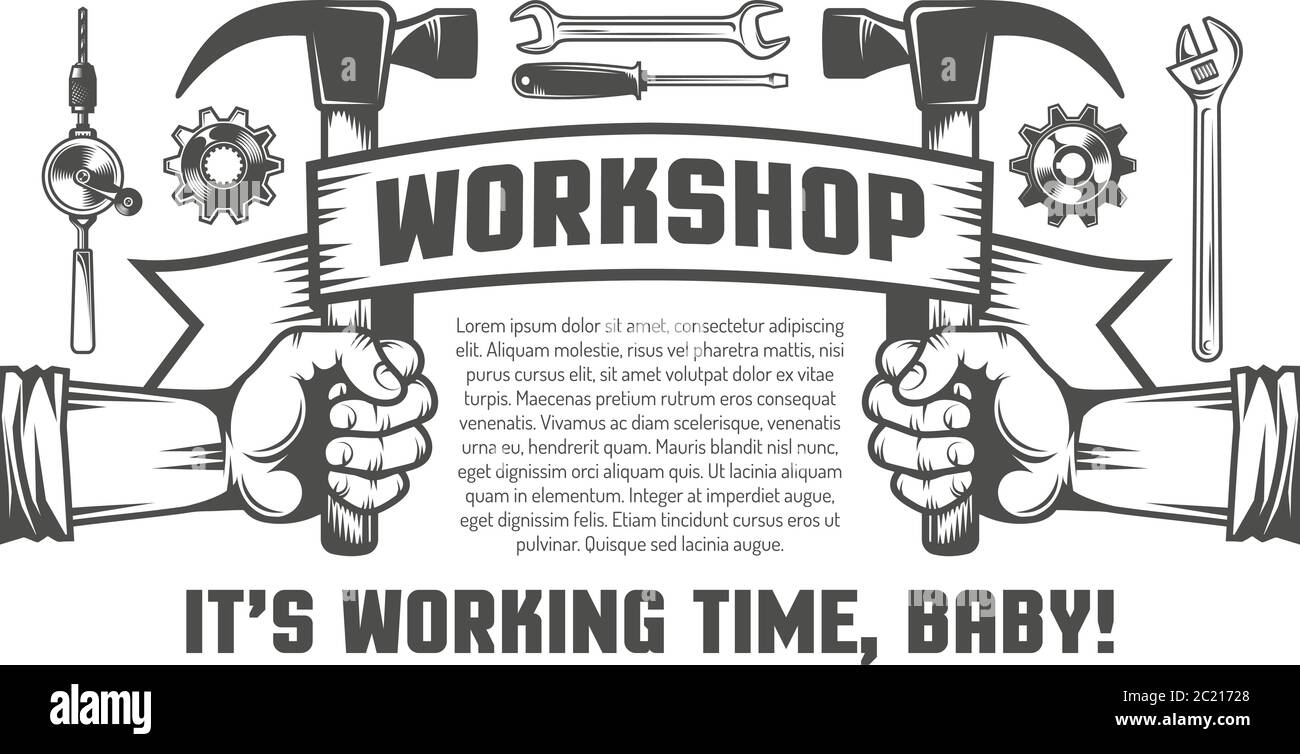 Mechanikwerkzeuge. Stock Vektor