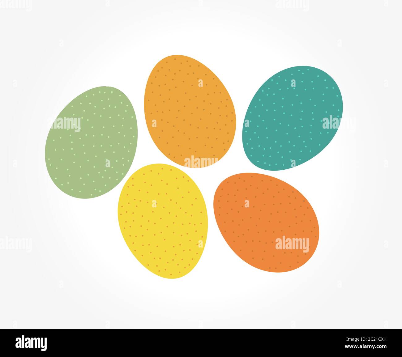 Ostereier, natürliche Farben. Vektorillusrtation Stock Vektor
