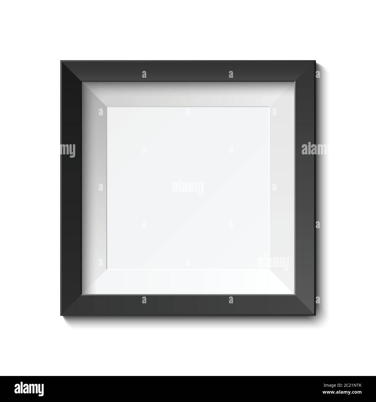 Realistischer Blacnk Fotorahmen isoliert auf weißem Hintergrund, Vektordarstellung Stock Vektor