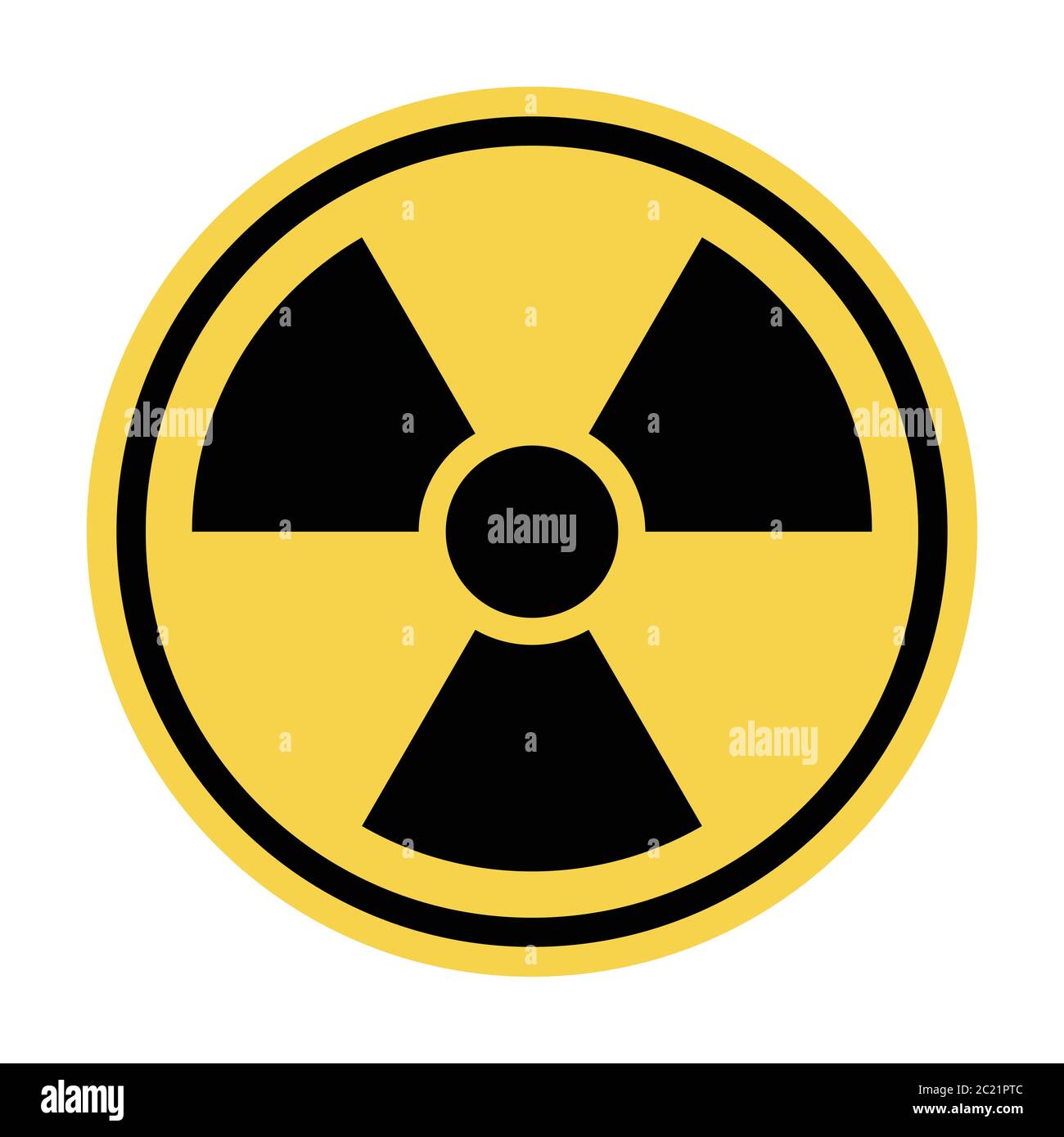 Nukleare Bedrohung, Strahlungszeichen, Vektordarstellung Stock Vektor