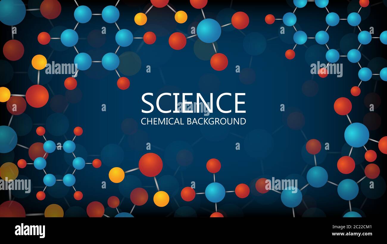 Wissenschaft abstrakter Hintergrund, chemische Bindung, Vektor-Illustration Stock Vektor