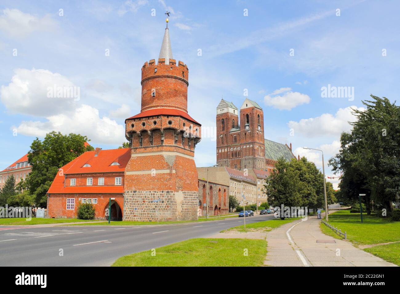 Marienkirche, Kapelle des Heiligen Geistes und Mitteltor Stockfoto