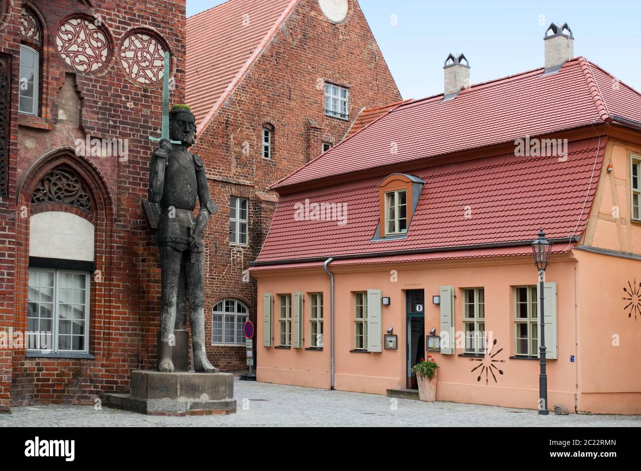 Rathaus mit Roland Stockfoto