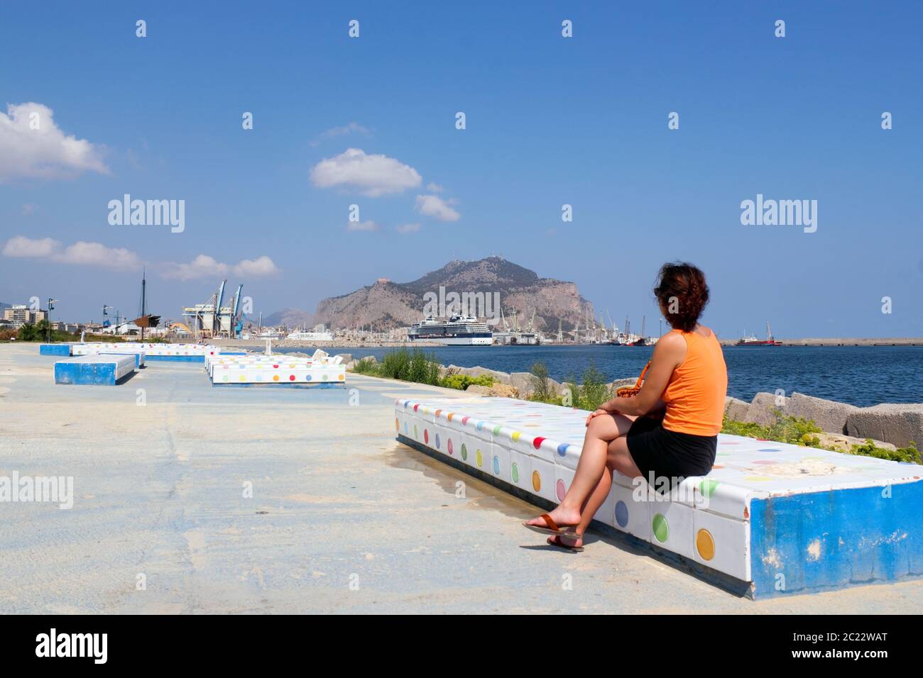 Allein in Palermo Stockfoto