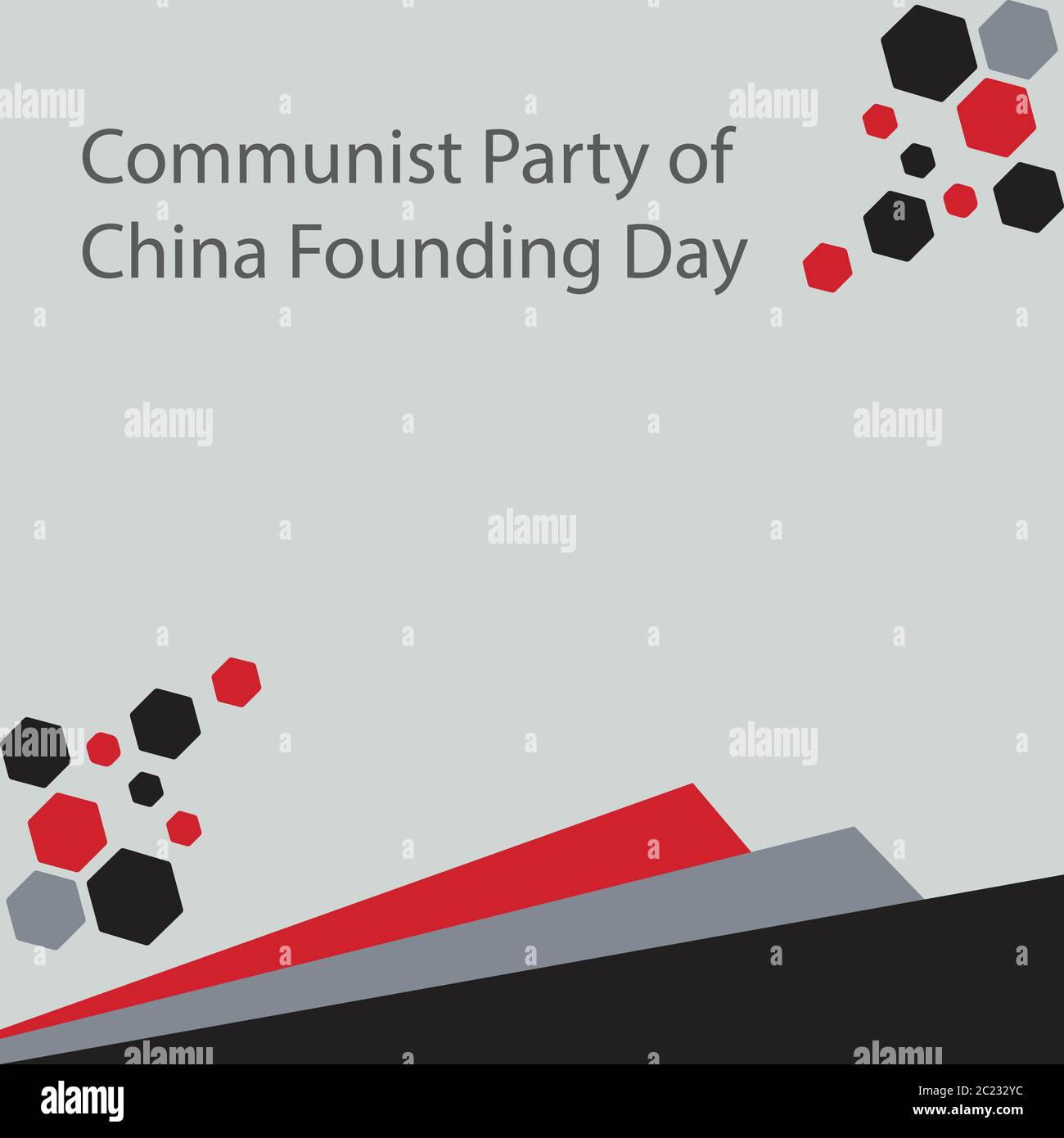 Gründungstag der Kommunistischen Partei Chinas. Stock Vektor
