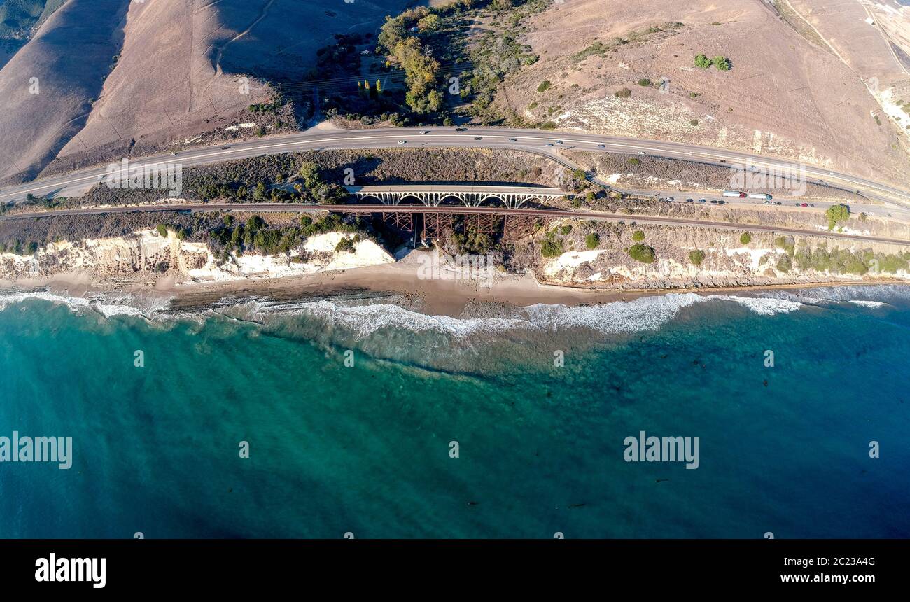 Luftaufnahme ox Arroyo Hondo Brücke Stockfoto