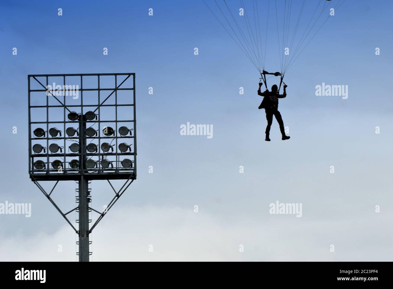 Fallschirmspringen Stockfoto